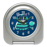 blue Cheshire Cat Travel Alarm Clock