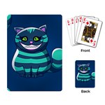 blue Cheshire Cat Playing Cards Single Design