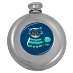 blue Cheshire Cat Hip Flask (5 oz)