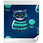 blue Cheshire Cat Canvas 8  x 10 