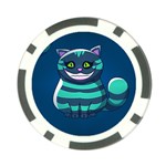 blue Cheshire Cat Poker Chip Card Guard