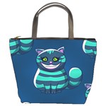 blue Cheshire Cat Bucket Bag