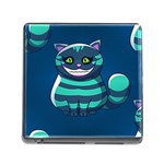 blue Cheshire Cat Memory Card Reader (Square)