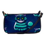 blue Cheshire Cat Shoulder Clutch Bag