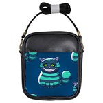 blue Cheshire Cat Girls Sling Bag