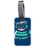 blue Cheshire Cat Luggage Tag (two sides)