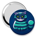 blue Cheshire Cat 3  Handbag Mirror