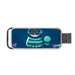 blue Cheshire Cat Portable USB Flash (One Side)