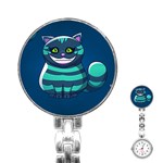 blue Cheshire Cat Stainless Steel Nurses Watch