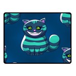 blue Cheshire Cat Double Sided Fleece Blanket (Small)