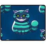 blue Cheshire Cat Double Sided Fleece Blanket (Medium)