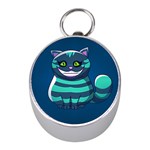 blue Cheshire Cat Silver Compass (Mini)