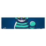 blue Cheshire Cat Satin Scarf (Oblong)