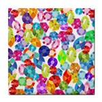 rainbow rhinestones Tile Coaster