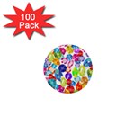 rainbow rhinestones 1  Mini Button (100 pack) 