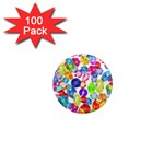 rainbow rhinestones 1  Mini Magnet (100 pack) 