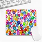 rainbow rhinestones Large Mousepad