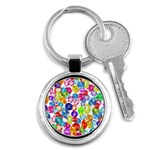 rainbow rhinestones Key Chain (Round)