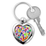 rainbow rhinestones Key Chain (Heart)