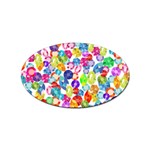 rainbow rhinestones Sticker (Oval)