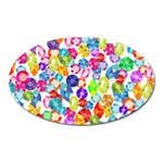 rainbow rhinestones Magnet (Oval)