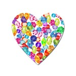 rainbow rhinestones Magnet (Heart)