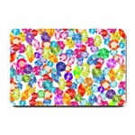 rainbow rhinestones Small Doormat