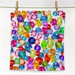 rainbow rhinestones Face Towel