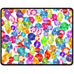 rainbow rhinestones Fleece Blanket (Medium)