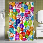 rainbow rhinestones Shower Curtain 48  x 72  (Small)