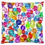 rainbow rhinestones Large Cushion Case (One Side)