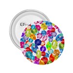 rainbow rhinestones 2.25  Button