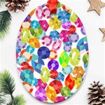 rainbow rhinestones Ornament (Oval)