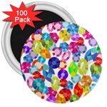 rainbow rhinestones 3  Magnet (100 pack)