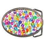 rainbow rhinestones Belt Buckle