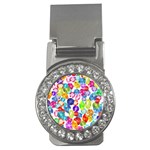 rainbow rhinestones Money Clip (CZ)