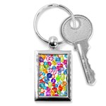 rainbow rhinestones Key Chain (Rectangle)