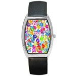 rainbow rhinestones Barrel Style Metal Watch