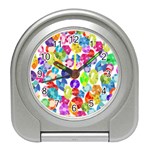 rainbow rhinestones Travel Alarm Clock