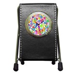 rainbow rhinestones Pen Holder Desk Clock