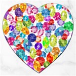 rainbow rhinestones Jigsaw Puzzle (Heart)