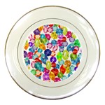 rainbow rhinestones Porcelain Plate