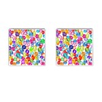 rainbow rhinestones Cufflinks (Square)