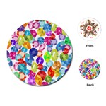 rainbow rhinestones Playing Cards (Round)