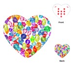 rainbow rhinestones Playing Cards (Heart)