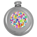 rainbow rhinestones Hip Flask (5 oz)