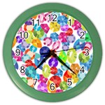 rainbow rhinestones Color Wall Clock