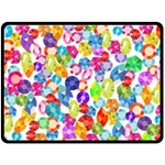 rainbow rhinestones Fleece Blanket (Large)