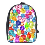 rainbow rhinestones School Bag (XL)