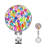 rainbow rhinestones Stainless Steel Nurses Watch